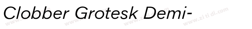 Clobber Grotesk Demi字体转换